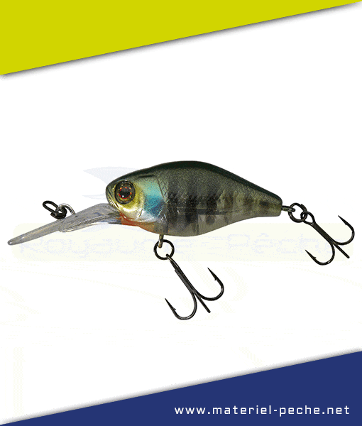 Leurre Jackall Diving Chubby Minnow 35 Mm - Suspending - UV Mat Black Perch